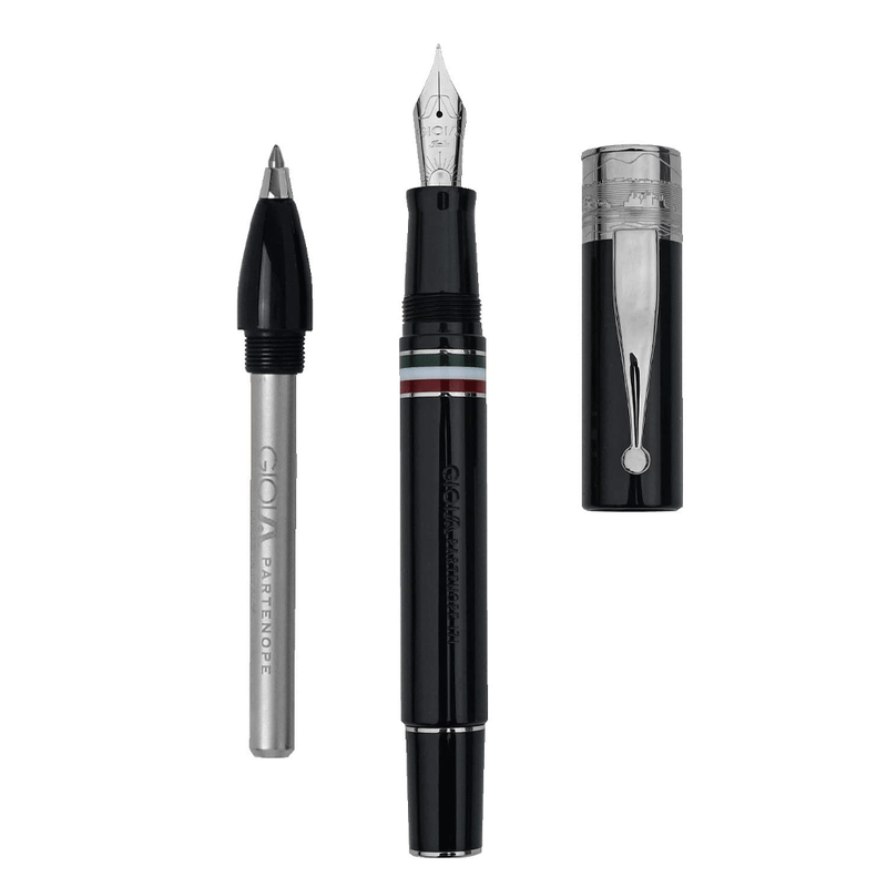 GIOIA, Fountain Pen & Rollerball Pen - PARTENOPE BLACK ST.