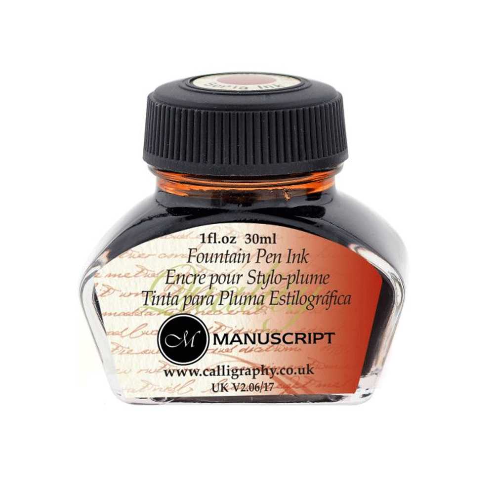 MANUSCRIPT, Ink Bottle - SEPIA (30mL). — SWASTIK penn