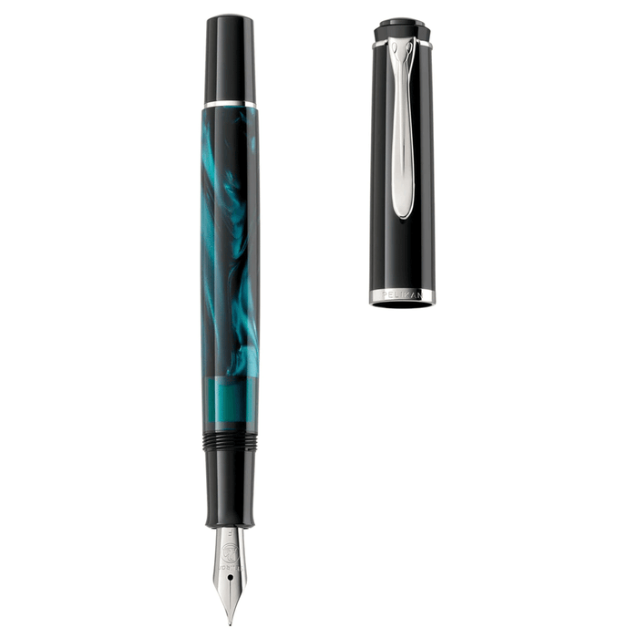 PELIKAN, Fountain Pen - CLASSIC M205 Special Edition PETROL MARBLED.