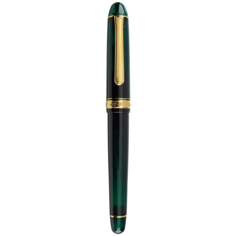 PLATINUM, Fountain Pen - #3776 CENTURY gold trim LAUREL GREEN 1