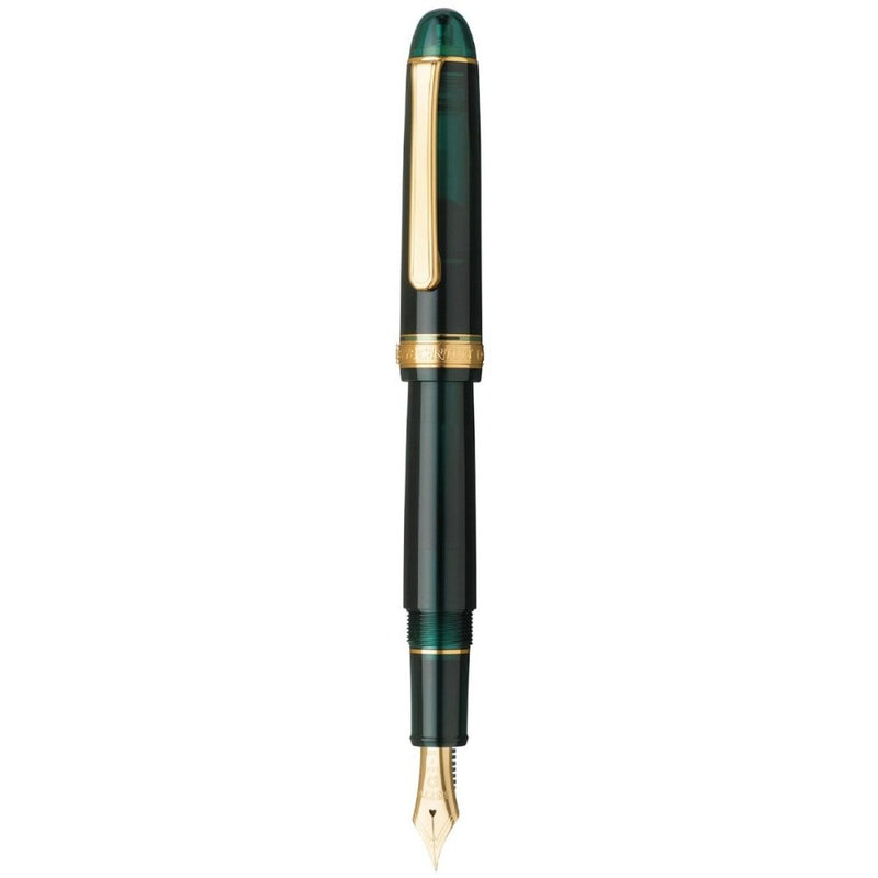 PLATINUM, Fountain Pen - #3776 CENTURY gold trim LAUREL GREEN 
