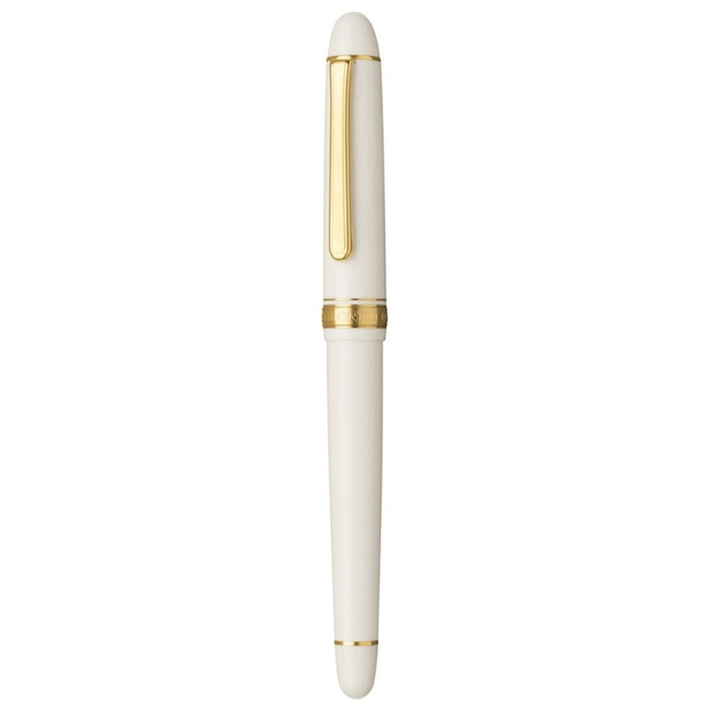 PLATINUM, Fountain Pen - #3776 CENTURY gold trim CHENONCEAU WHITE 1