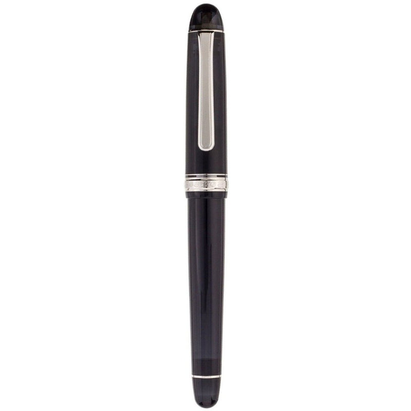 PLATINUM, Fountain Pen - #3776 CENTURY silver trim BLACK DIAMOND 1