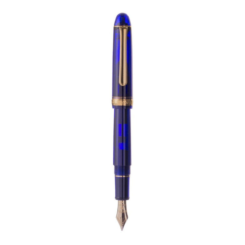 PLATINUM, Fountain Pen - #3776 CENTURY gold trim CHARTRES BLUE.