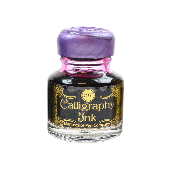 MANUSCRIPT, Ink Bottle - CALLIGRAPHY GIFT INK With Wax Seal Top PURPLE (30mL).