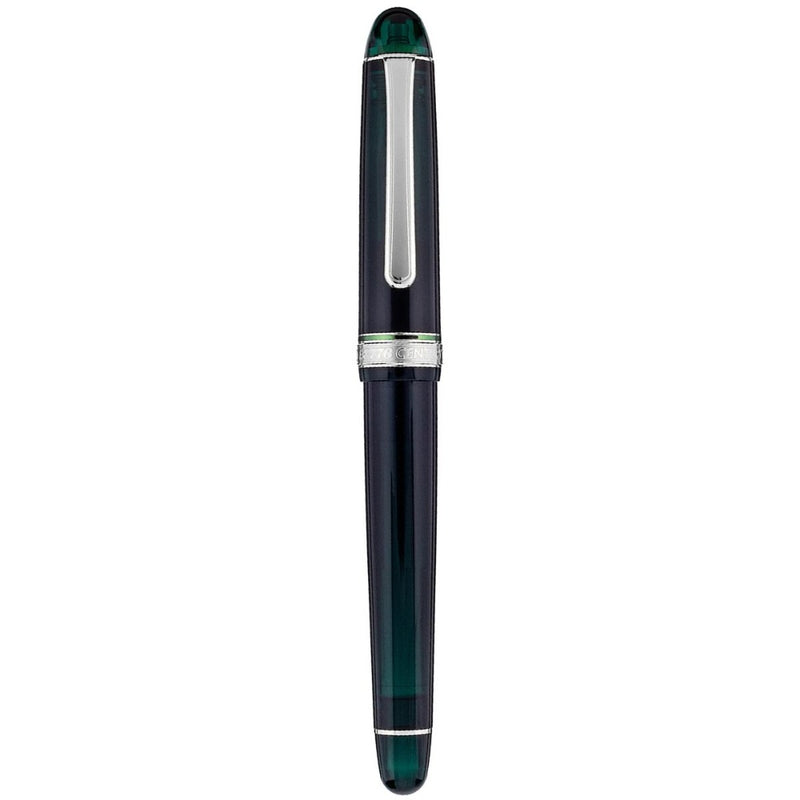 PLATINUM, Fountain Pen - #3776 CENTURY silver trim LAUREL GREEN. 2