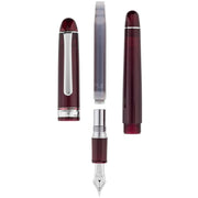 PLATINUM, Fountain Pen - #3776 CENTURY silver trim BURGUNDY. 6