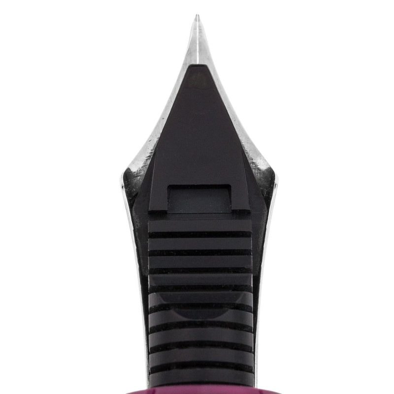 PLATINUM, Fountain Pen - #3776 CENTURY silver trim BURGUNDY. 9