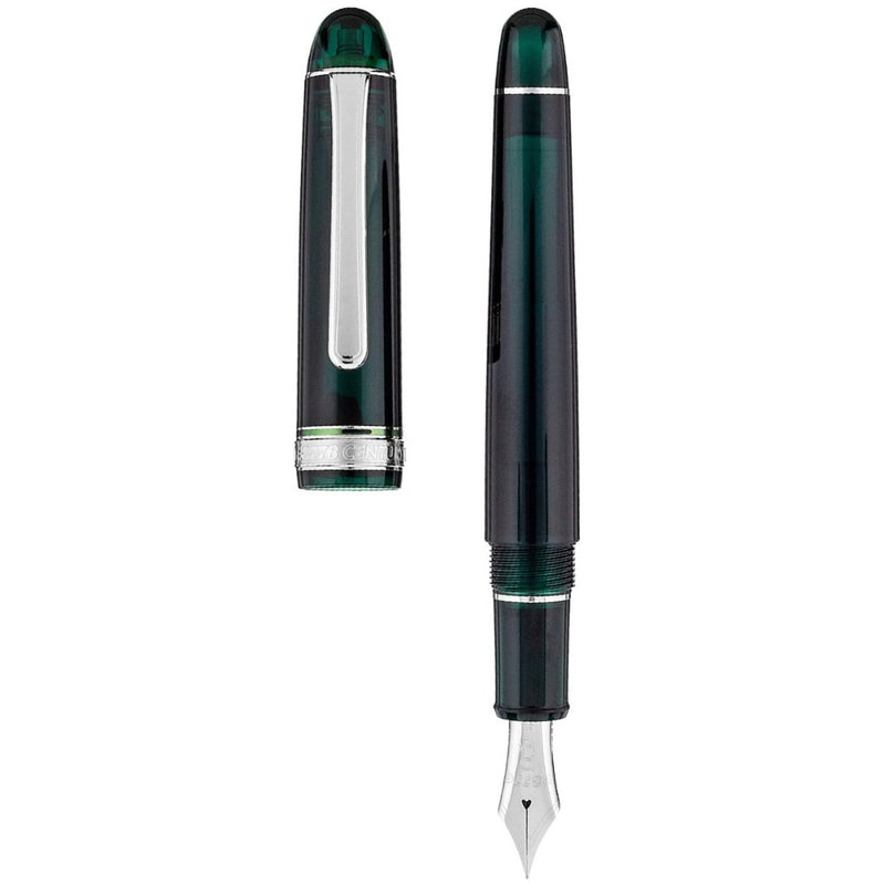 PLATINUM, Fountain Pen - #3776 CENTURY silver trim LAUREL GREEN. 5