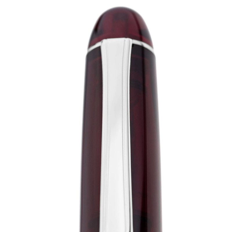 PLATINUM, Fountain Pen - #3776 CENTURY silver trim BURGUNDY. 11