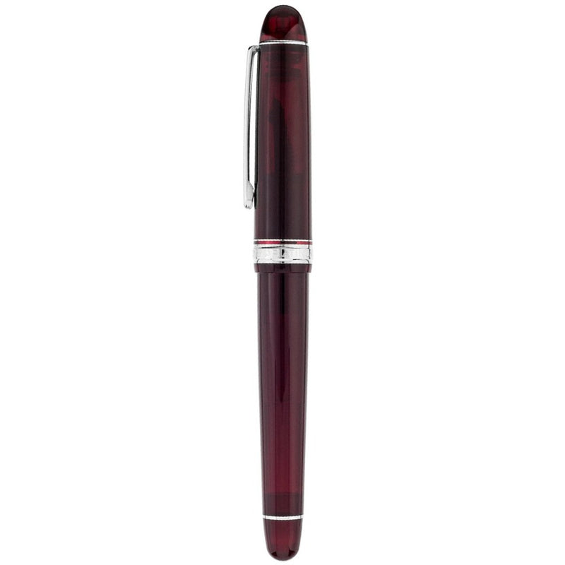PLATINUM, Fountain Pen - #3776 CENTURY silver trim BURGUNDY. 3