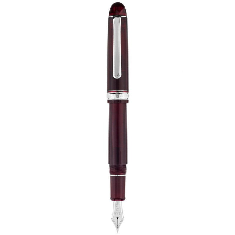 PLATINUM, Fountain Pen - #3776 CENTURY silver trim BURGUNDY. 4