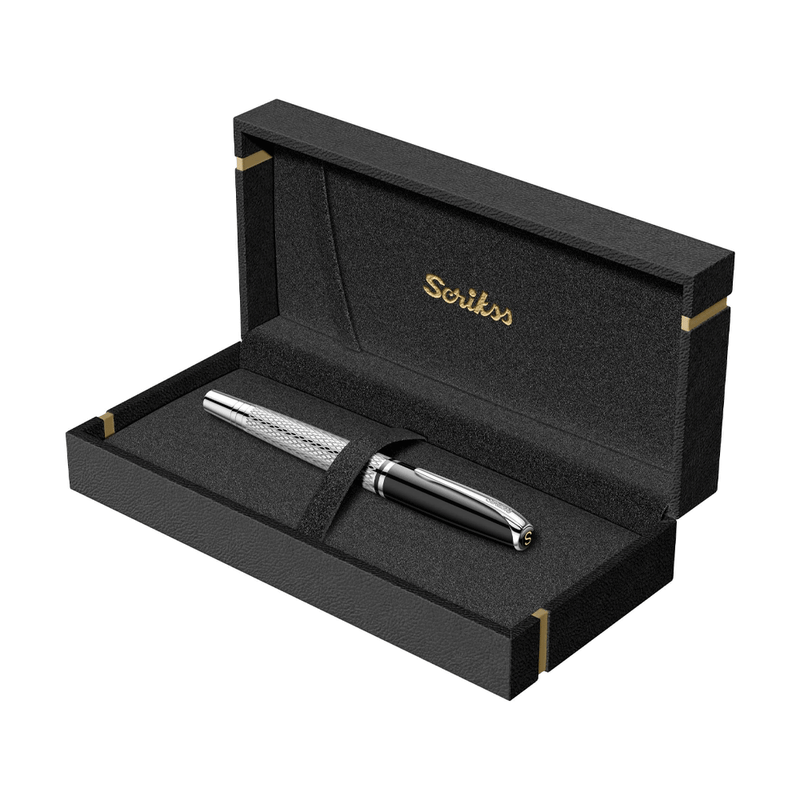 SCRIKSS, Rollerball Pen - PERA 477 BLACK CHROME CT.