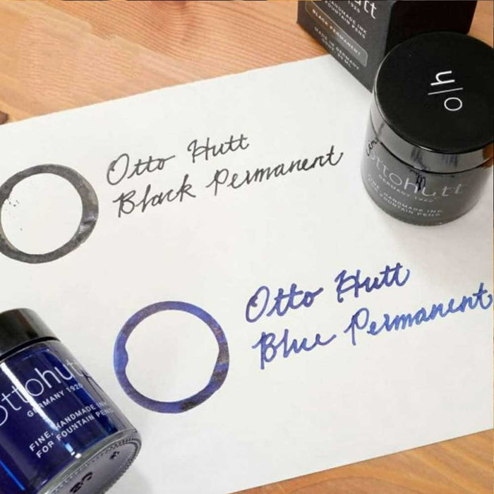 OTTO HUTT, Ink Bottle - 100 YEARS Handmade Ink BLUE PERMANENT (30mL).