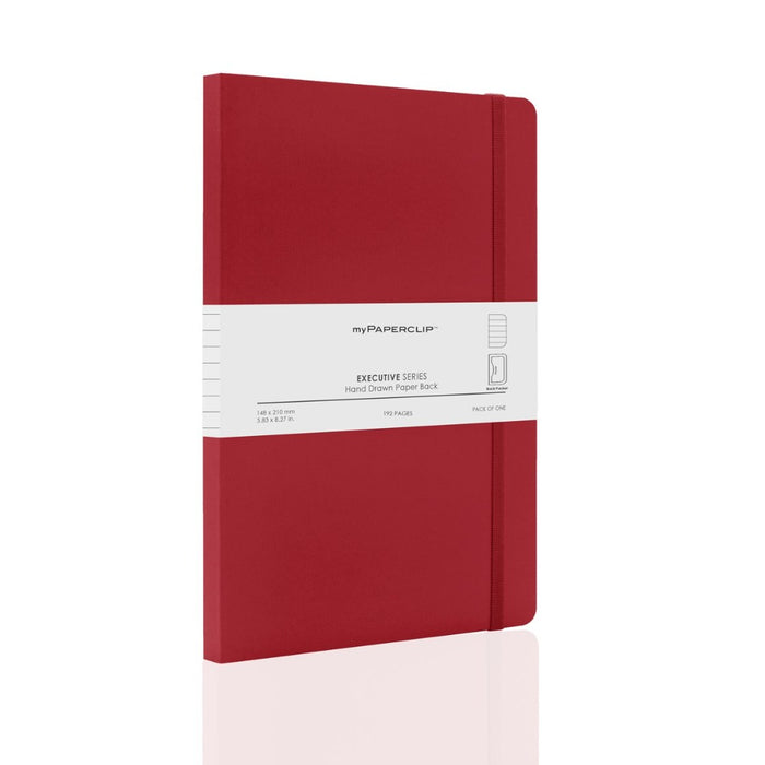myPAPERCLIP, NoteBook - EXECUTIVE Series A5 192 Pages RED 1