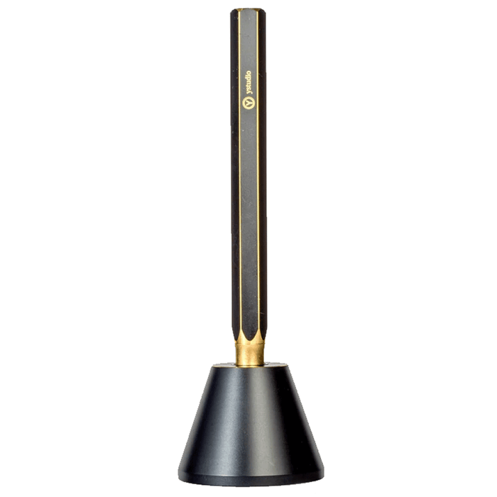 YSTUDIO, Desk Fountain Pen - CLASSIC REVOLVE BRASSING BLACK.