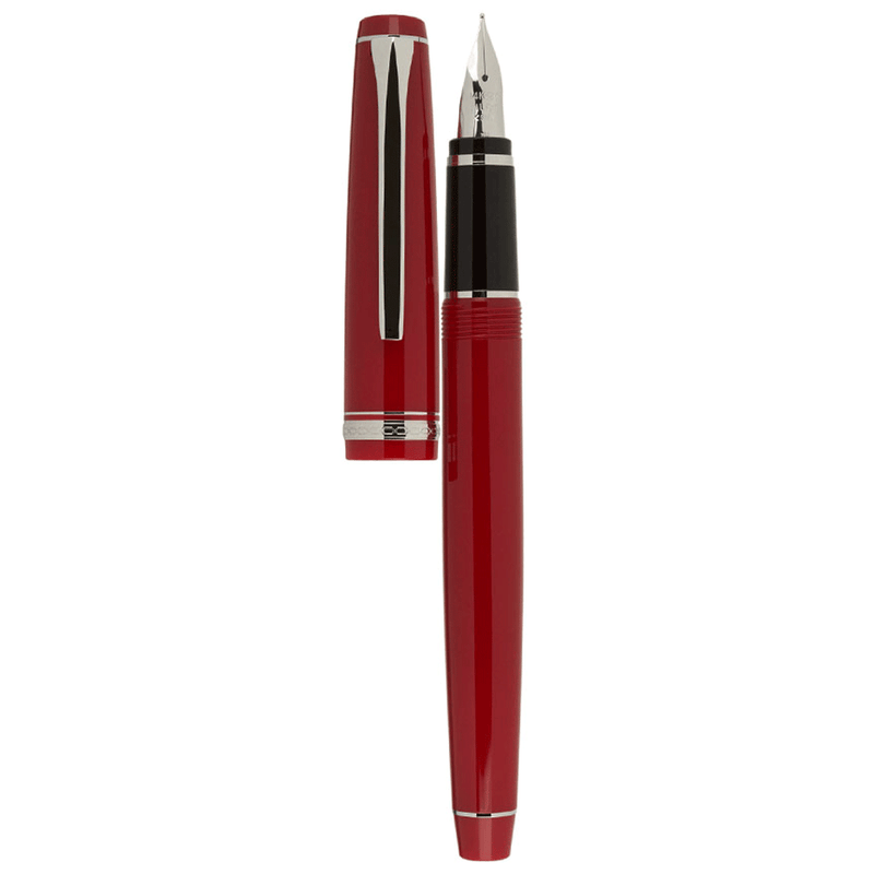 PILOT, Fountain Pen - FALCON RH SILVER RED 14K.