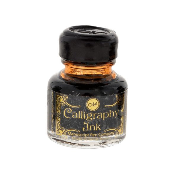 MANUSCRIPT, Ink Bottle - CALLIGRAPHY GIFT INK With Wax Seal Top SEPIA (30mL).