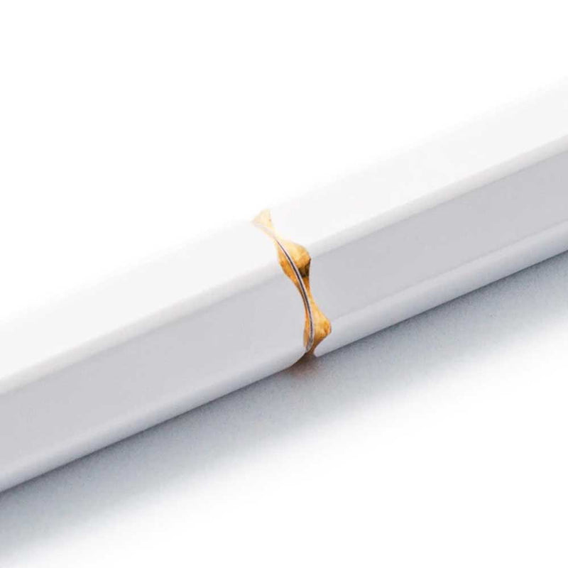 YSTUDIO, Ballpoint Pen - CLASSIC REVOLVE Portable BRASSING WHITE.