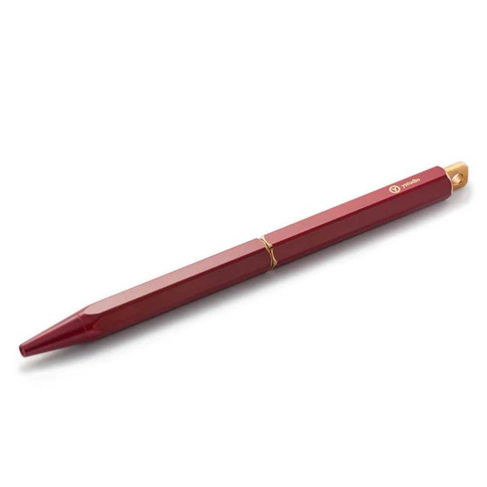 YSTUDIO, Ballpoint Pen - CLASSIC REVOLVE Portable BRASSING RED.