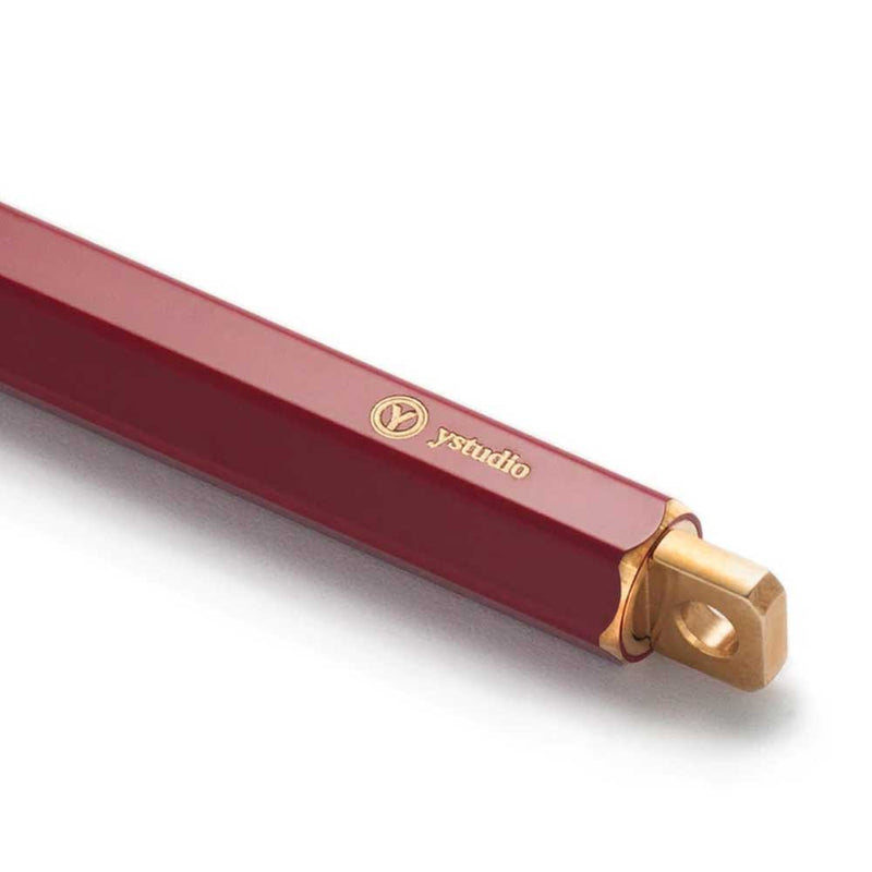 YSTUDIO, Ballpoint Pen - CLASSIC REVOLVE Portable BRASSING RED.