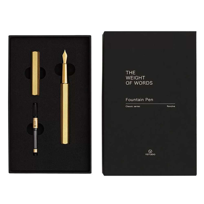 YSTUDIO, Fountain Pen - CLASSIC REVOLVE BRASS.