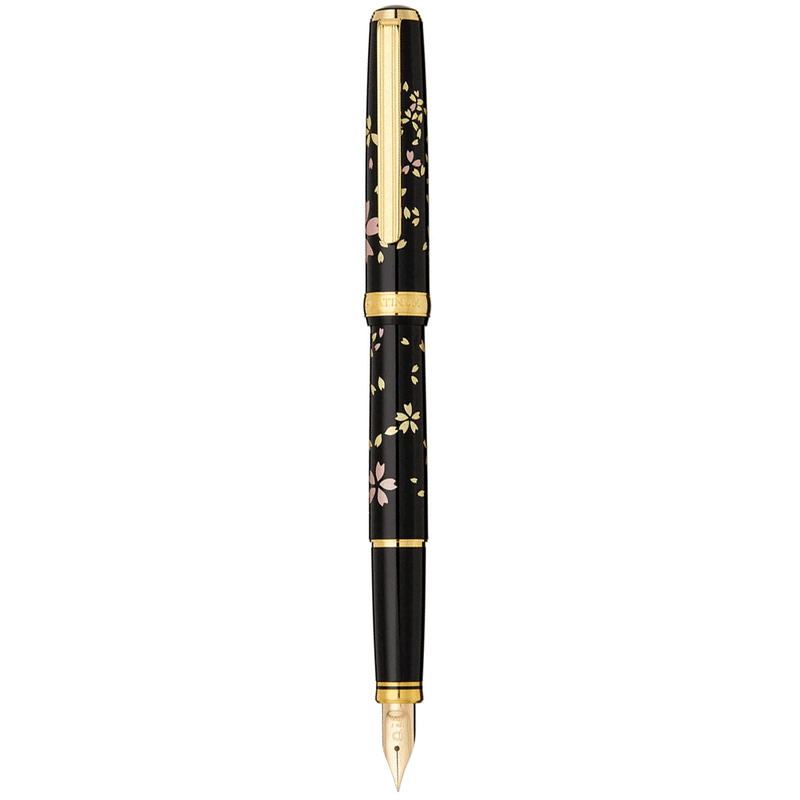 PLATINUM, Fountain Pen - VICOH KANAZAWA Gold Leaf SWIRLING PETALS of CHERRY BLOSSOM (18K).