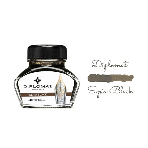 DIPLOMAT, Ink Bottle - OCTOPUS SEPIA BLACK (30mL). 1