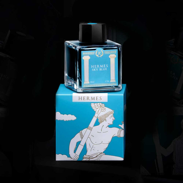 LABAN, Ink Bottle - Greek Mythology II HERMES SKY BLUE.
