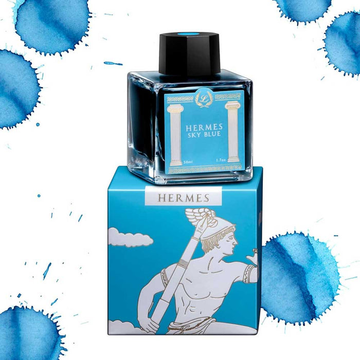 LABAN, Ink Bottle - Greek Mythology II HERMES SKY BLUE.