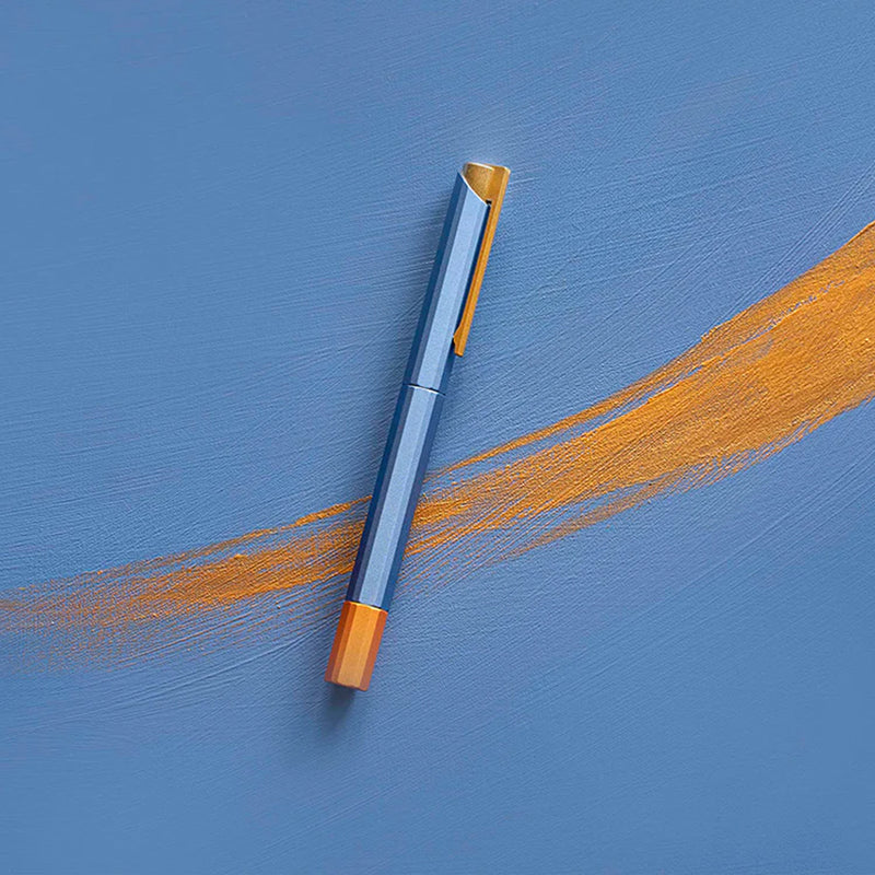 YSTUDIO, Rollerball Pen - Glamour Series Evolve Bihex BLUE GIN.