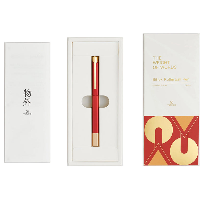 YSTUDIO, Rollerball Pen - Glamour Series Evolve Bihex MARSALA.