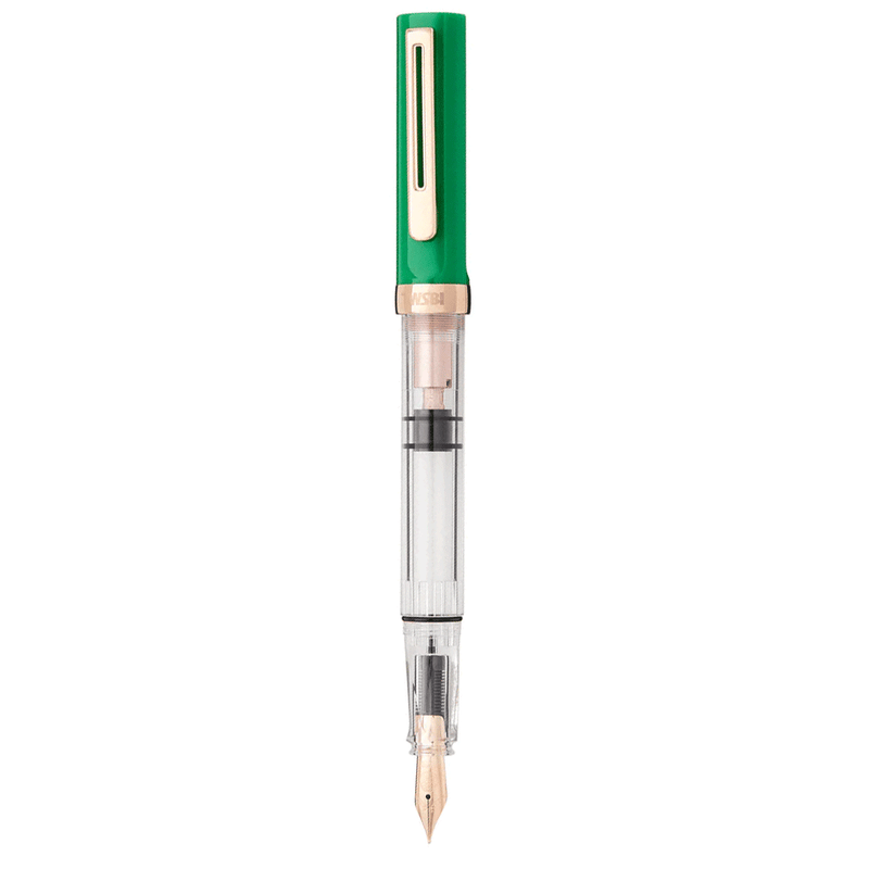 TWSBI, Fountain Pen Set - ECO T ROYAL JADE ROSEGOLD With MIDNIGHT BLUE INK.