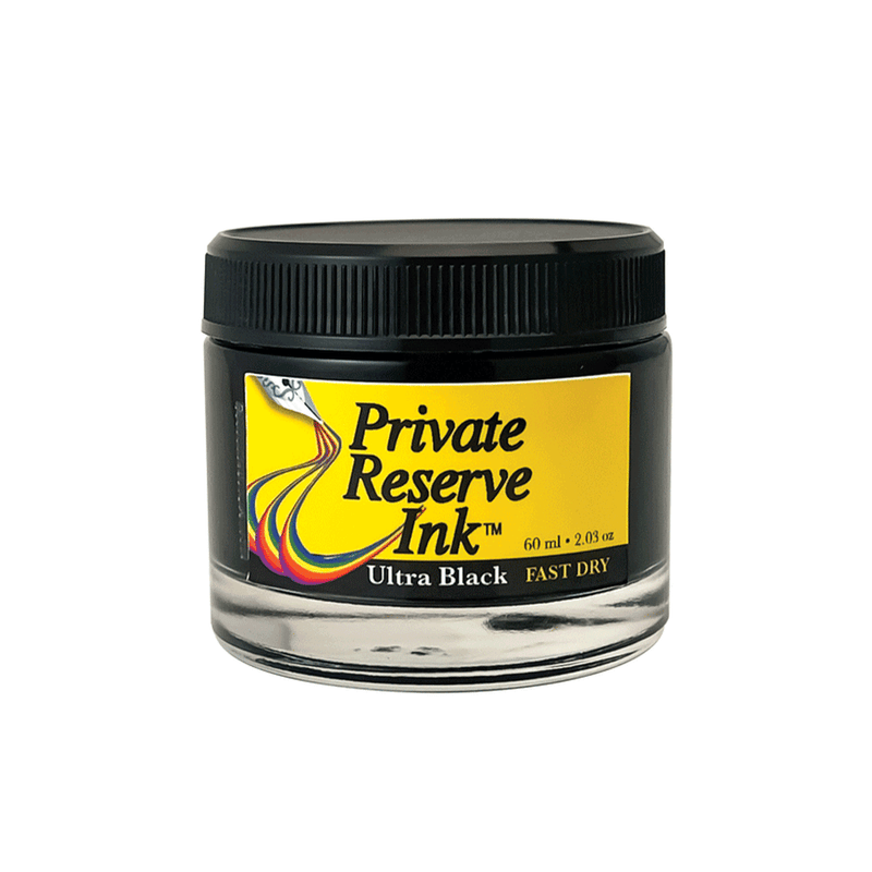 PRIVATE RESERVE, Ink Bottle - FAST DRY Inks ULTRA BLACK (60mL).