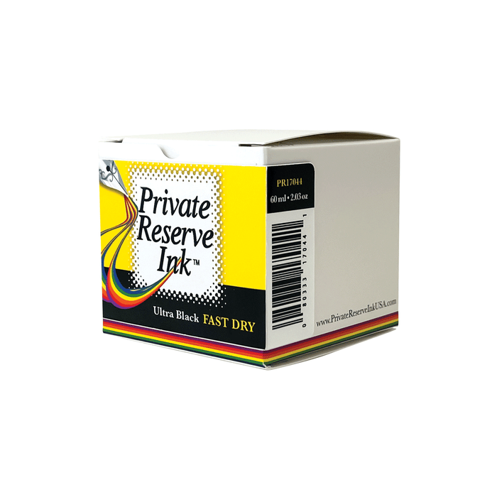 PRIVATE RESERVE, Ink Bottle - FAST DRY Inks ULTRA BLACK (60mL).