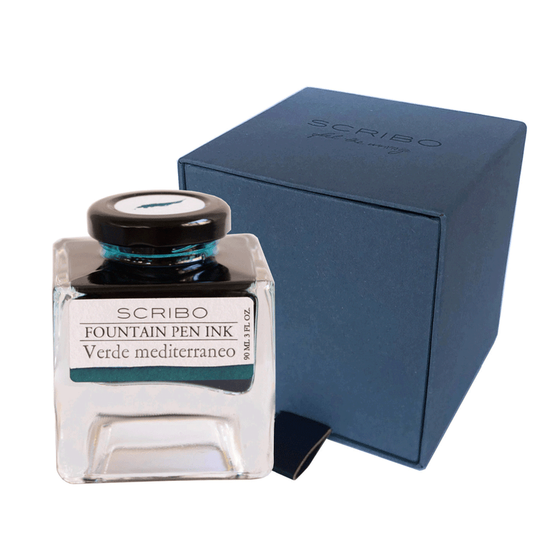 SCRIBO, Ink Bottle - VERDE MEDITERRANEO (90ML).