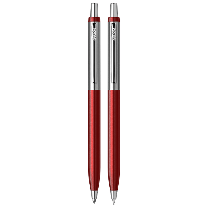SCRIKSS, Ballpoint Pen + Mechanical Pencil Set - VINTAGE 51 BURGUNDY CT.