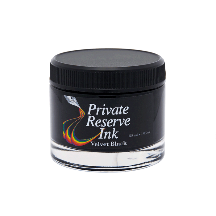 PRIVATE RESERVE, Ink Bottle - PREMIUM Inks VELVET BLACK (60mL).