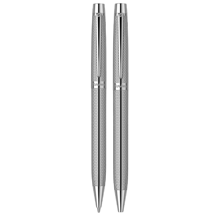 SCRIKSS, Ballpoint Pen + Mechanical Pencil Set - VENUS 722 CHROME CT.