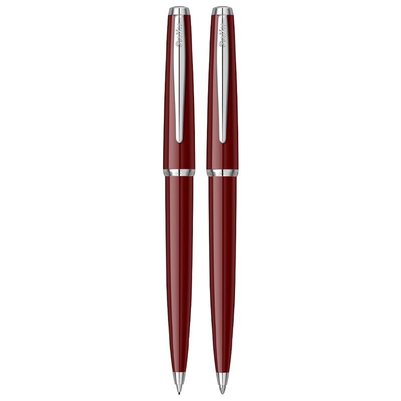 SCRIKSS, Ballpoint Pen + Mechanical Pencil Set - VINTAGE 33 BURGUNDY CT.