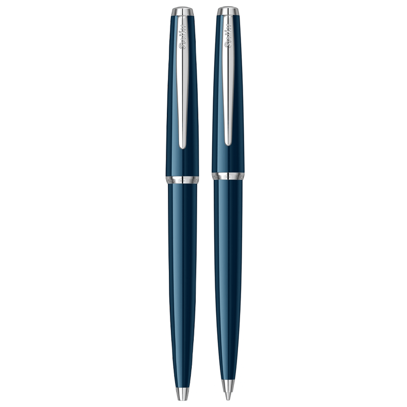 SCRIKSS, Ballpoint Pen + Mechanical Pencil Set - VINTAGE 33 BLUE CT.