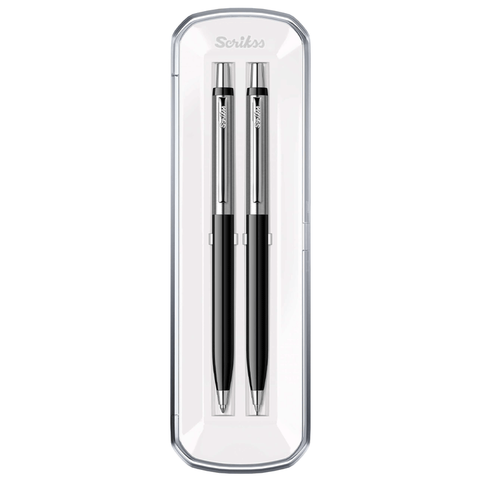 SCRIKSS, Ballpoint Pen + Mechanical Pencil Set - VINTAGE 51 BLACK CT.