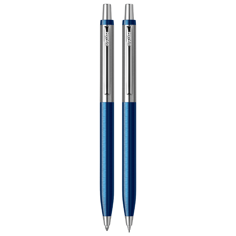 SCRIKSS, Ballpoint Pen + Mechanical Pencil Set - VINTAGE 51 BLUE CT.
