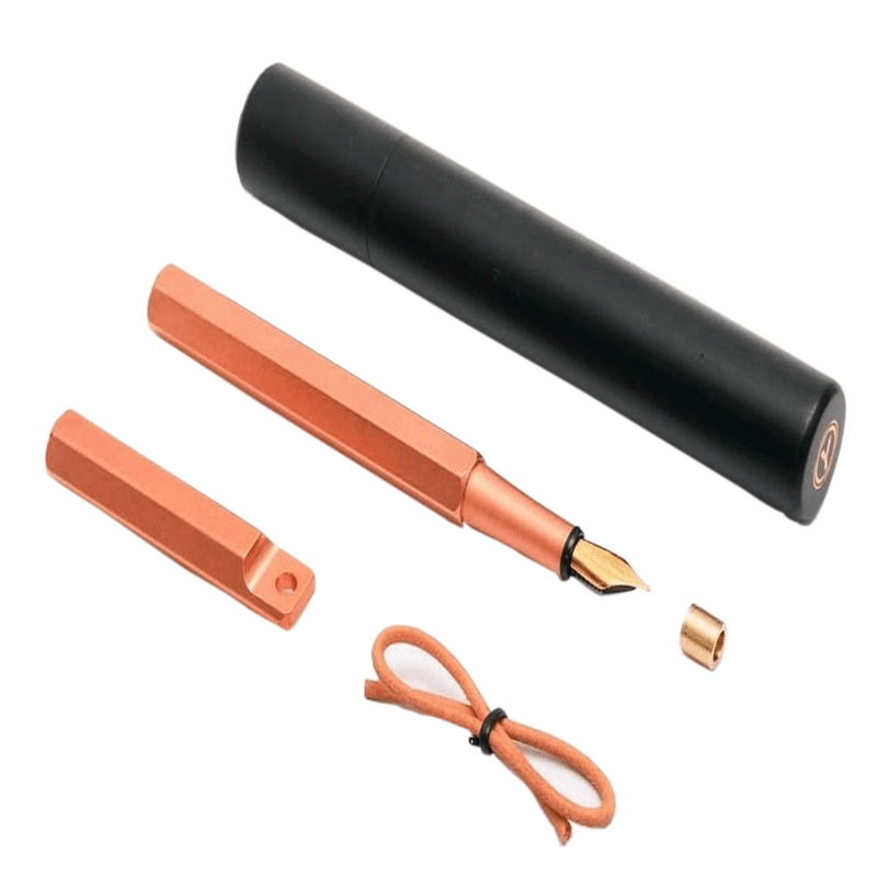 YSTUDIO, Fountain Pen - CLASSIC REVOLVE PORTABLE BRASSING COPPER.