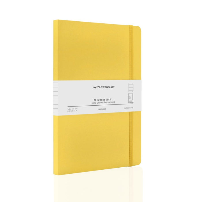 myPAPERCLIP, NoteBook - EXECUTIVE Series A5 192 Pages YELLOW 1