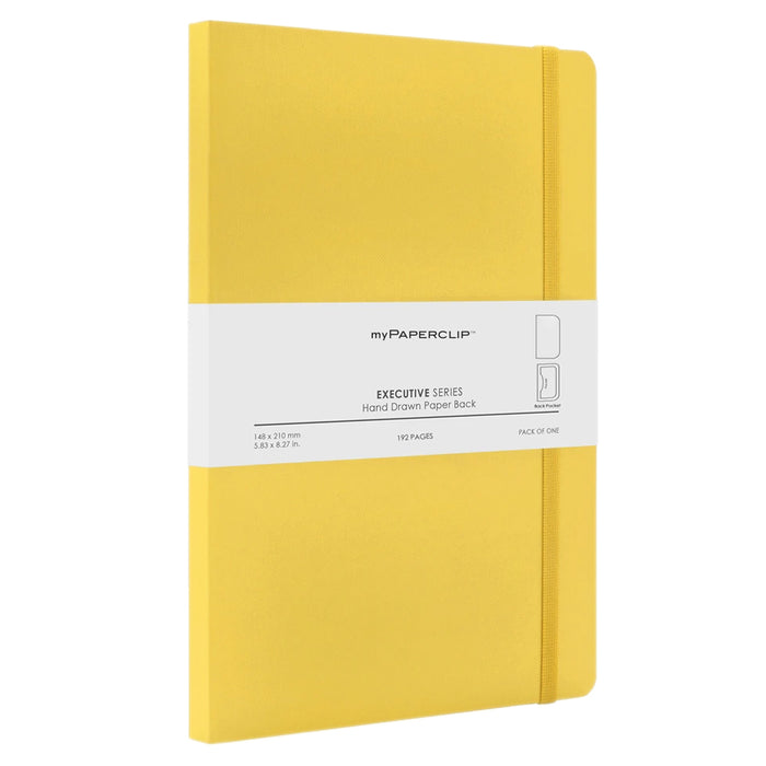 myPAPERCLIP, NoteBook - EXECUTIVE Series 192 Pages YELLOW 80 Gsm.