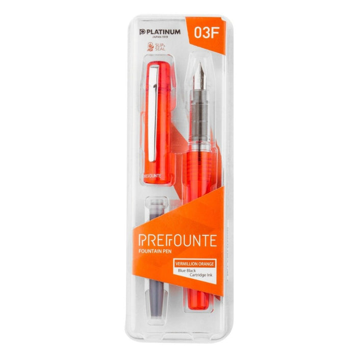 PLATINUM, Fountain Pen - PREFOUNTE VERMILLION ORANGE