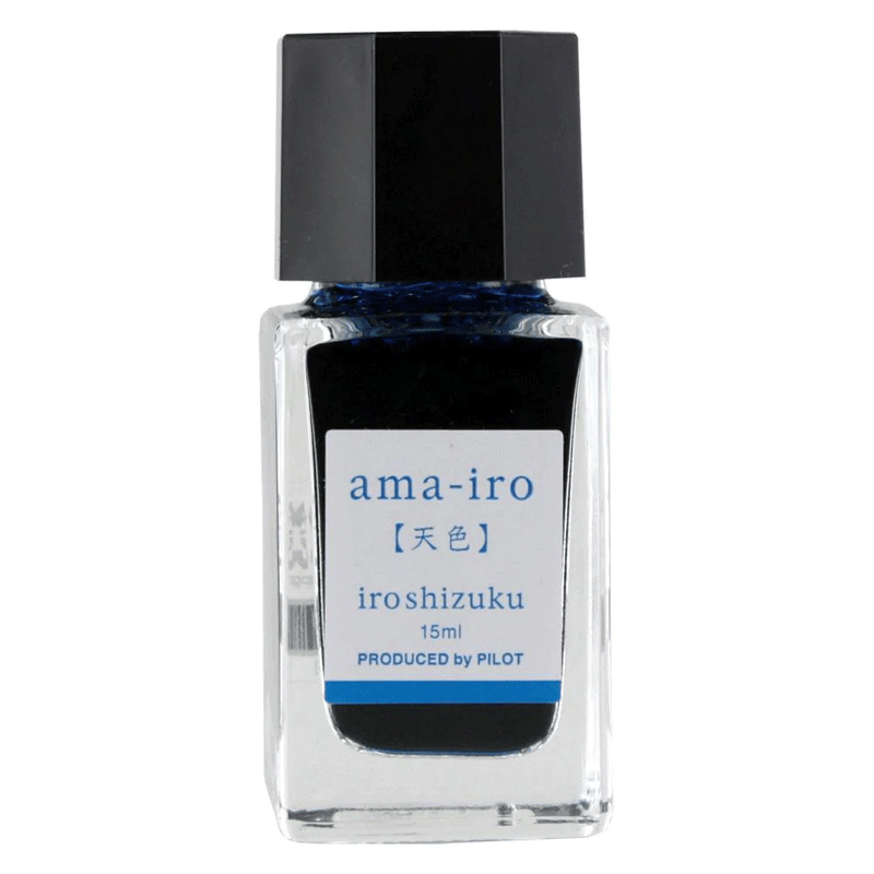 PILOT, Ink 3 Bottle - IROSHIZUKU B Sky Blue AMA-IRO + Forest Green SHIN-RYOKU + Moonlight TSUKI-YO (15mL).