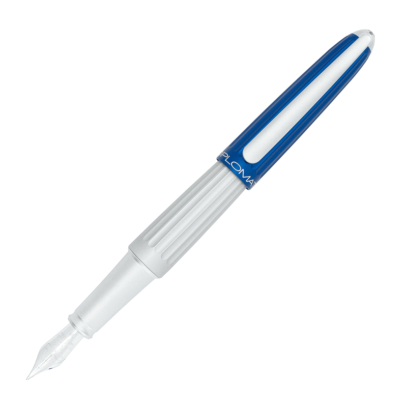 DIPLOMAT, Fountain Pen - AERO BLUE/SILVER.