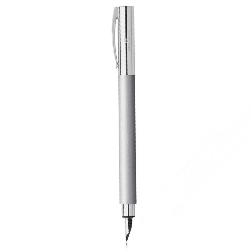 FABER CASTELL, Fountain Pen - AMBITION METAL SILVER.
